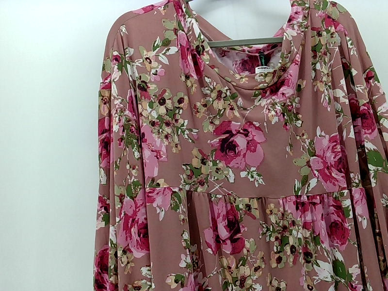 Plus Size Floral 3/4 Sleeve Dress XX-Large