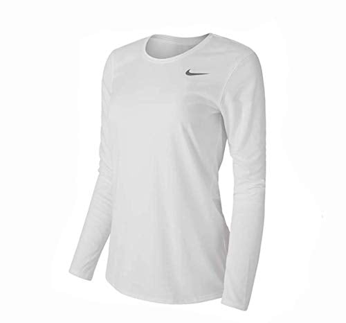 Nike Women's Legend Long Sleeve T-Shirt SP20 Small White & Cool Grey