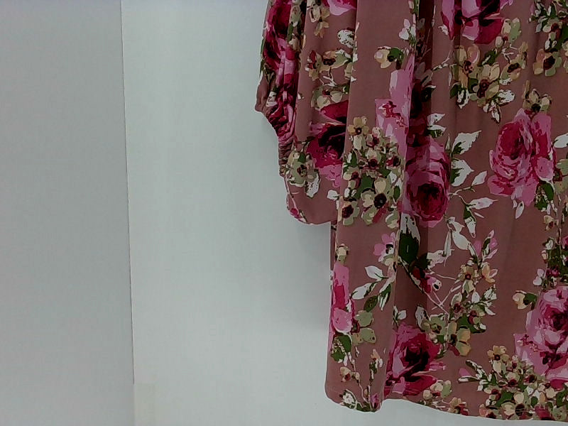 Plus Size Floral 3/4 Sleeve Dress XX-Large