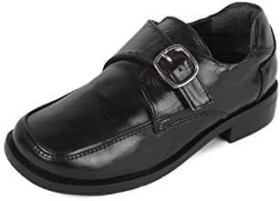 Black Boys School Uniform Shoes Size 8 - Pull-On Flats by Libertyzeno