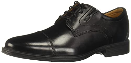 Clarks Men's Whiddon Cap Oxford, Black Leather 9 Pair of Shoes