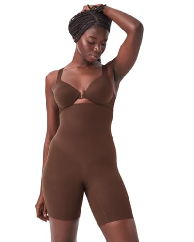 SPANX Seamless Power Sculpting Mid-Thigh Short Chestnut Brown Large