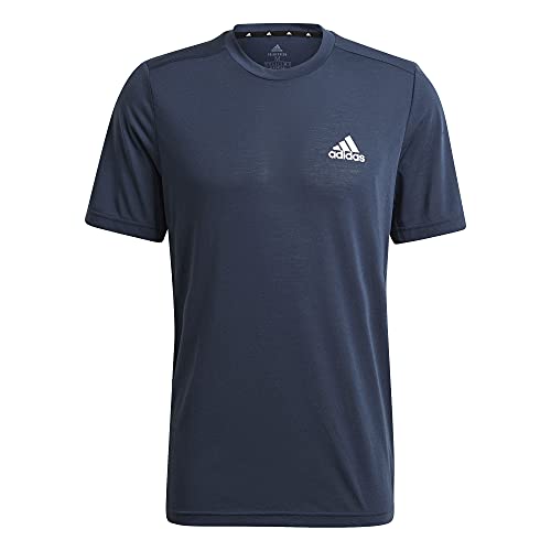 adidas mens FR Tee Crew Navy/Black Large