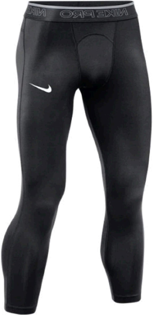 Nike Mens Pro 3 or 4 Length Training Tight Large Black Color Black Size Large