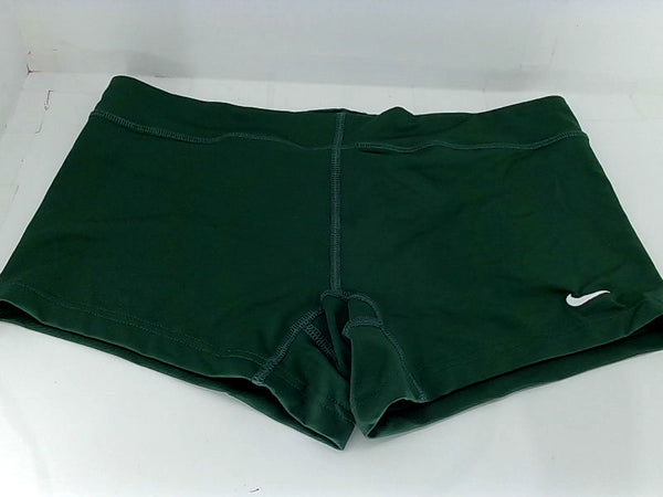 Nike Womens Performance Game Shorts Green Large Stretch Strap Pullon