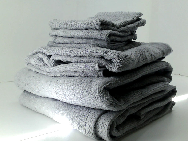 Glamburg Ultra Soft 8 Piece Towel Set Silver