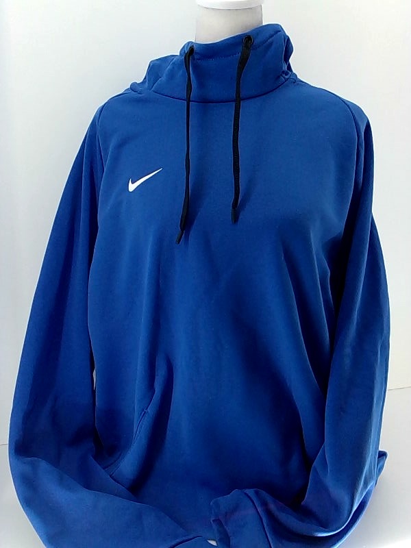 Men's Nike Therma Pullover Hoodie Large Green Color Blue Size Large