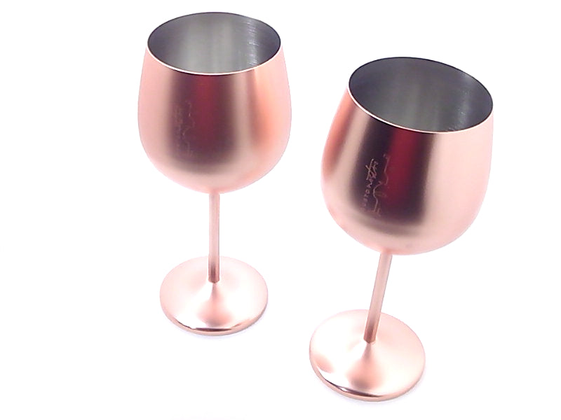 Stainless Steel 18 Oz Pink Wine Glasses Home Bar Accessory