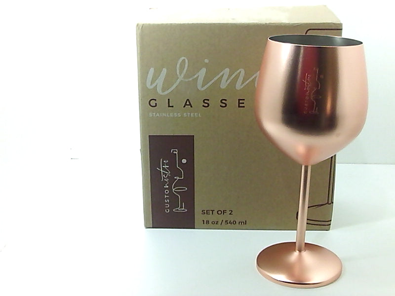 Stainless Steel 18 Oz Pink Wine Glasses Home Bar Accessory