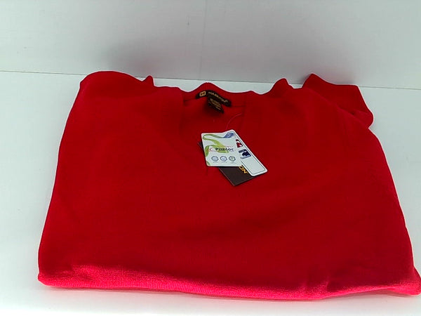 Harriton Mens M420 Regular Pull On Fleece Color Red Size Medium Sweaters