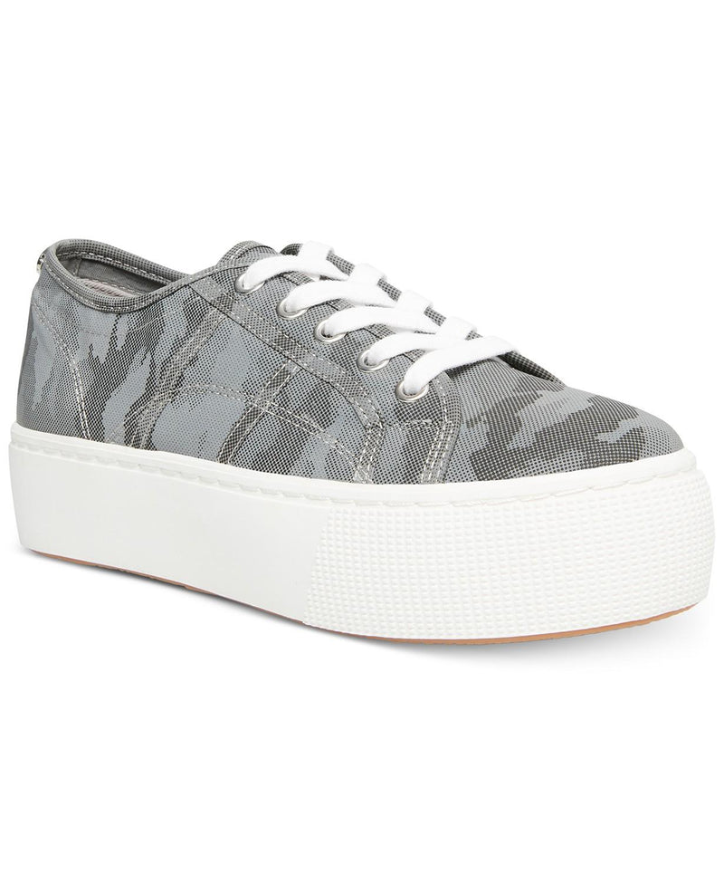 Steve Madden Womens Emmi Flatform Lace-Up Sneakers Color GRAY Size 8 M