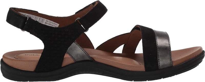 Cobb Hill Women's Black Sandal with Instep Strap Size 7