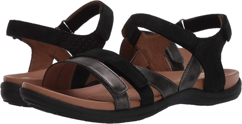 Cobb Hill Women's Black Sandal with Instep Strap Size 7