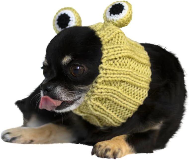 Zoo Snoods Frog Costume for Dogs & Cats Halloween Medium No Flap Ear Wrap Hood