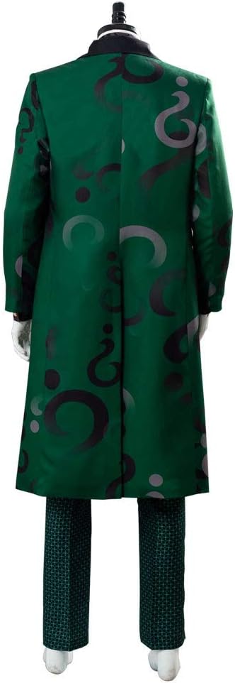 The Riddler Edward Costume Green Outfit Halloween Super Villain Carnival Costumes