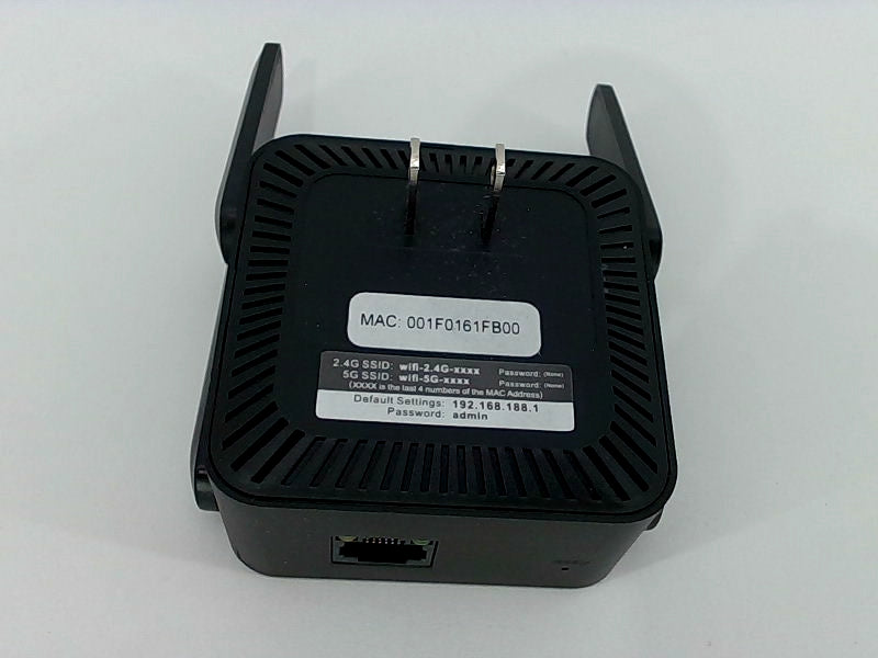 WiFi Repeater - High-Speed 1200mbps Range Extender (Black)