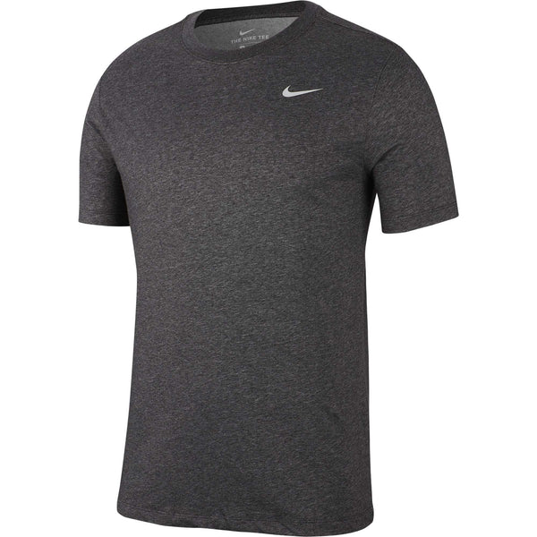 Nike Mens Dry Tee Drifit Cotton Crew Solid Black/Heather/Mattelic Silver Small Color Black/Heather/Mattelic Silver Size Small