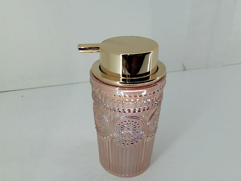 Elegant Gold Glass Dish Soap Dispenser - Large