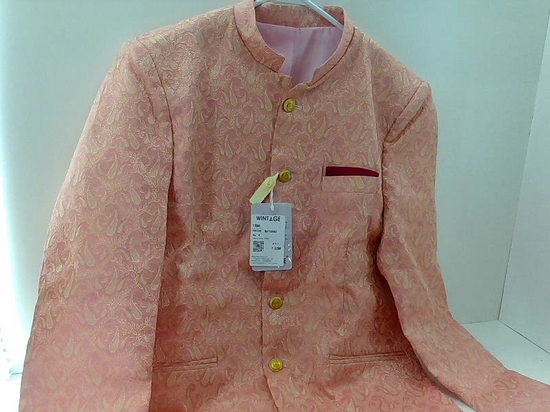 Men's Pink Brocade Blazer Jacket - Size 40