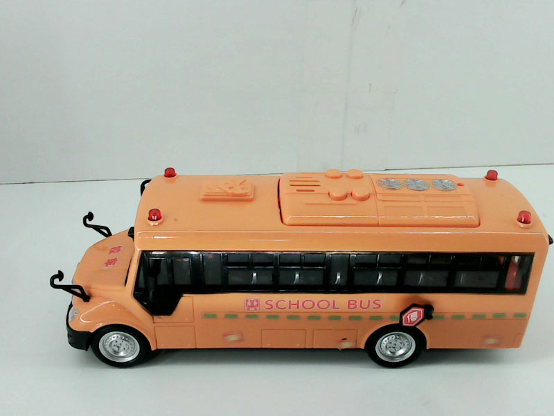 Orange 12-Inch Toy School Bus for Kids