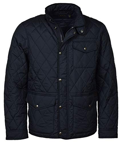 Polo Ralph Lauren Men's Navy Quilted Jacket - Small