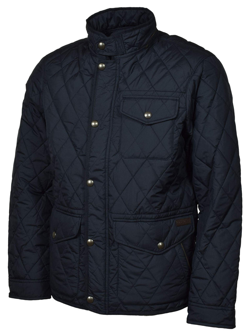 Polo Ralph Lauren Men's Navy Quilted Jacket - Small