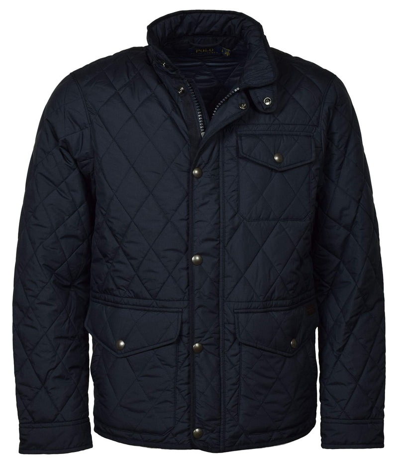 Polo Ralph Lauren Men's Navy Quilted Jacket - Small