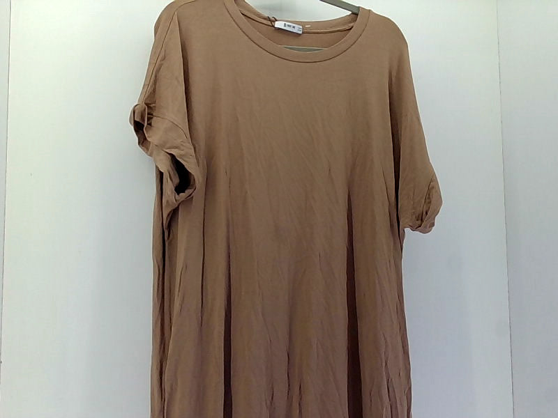 Casual Beige Women's Midi Dress Large