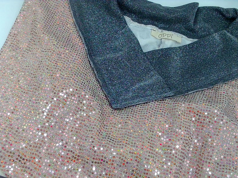 Sparkling Sequin Shawl with Satin Trim