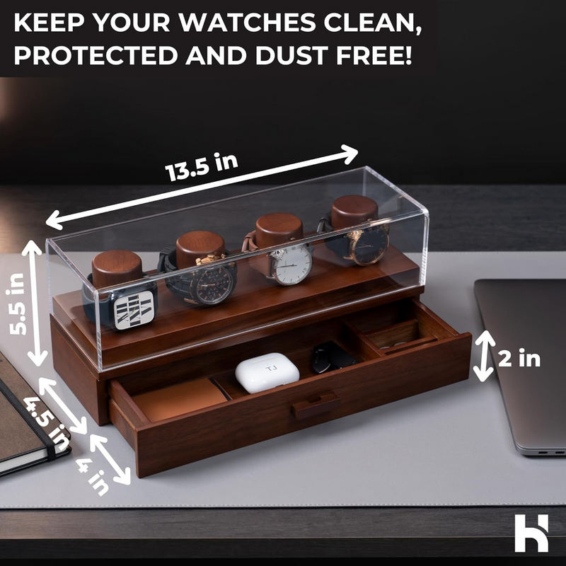 Holme & Hadfiel Elevate Your Watch Color Walnut Size 4watches