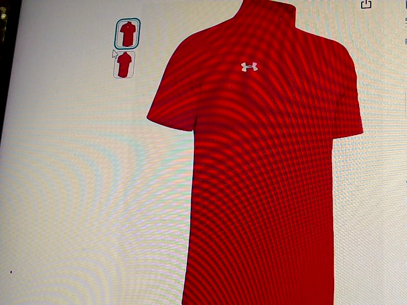 Under Armour Men's Red Short Sleeve Casual Shirt Medium