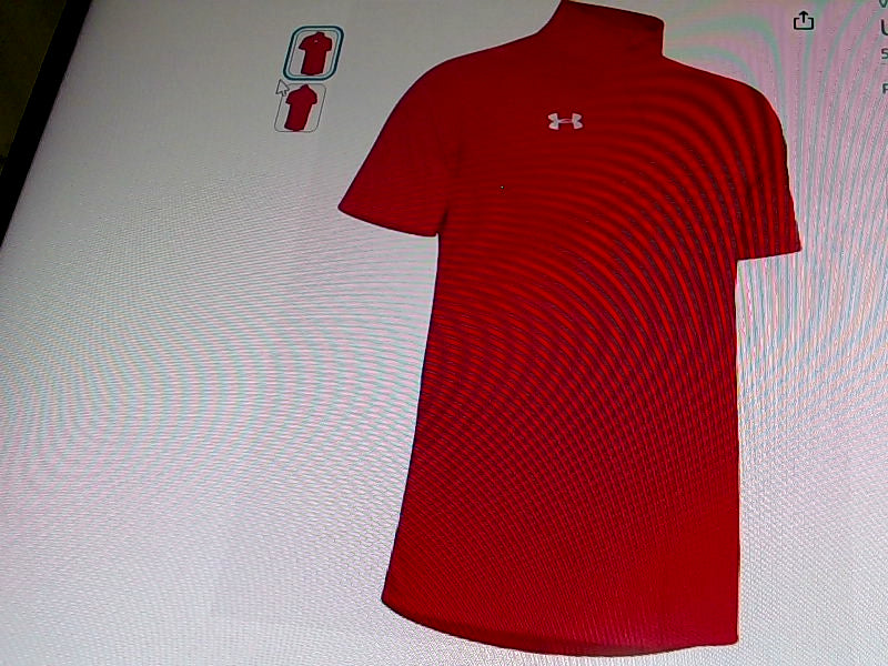 Under Armour Men's Red Short Sleeve Casual Shirt Medium