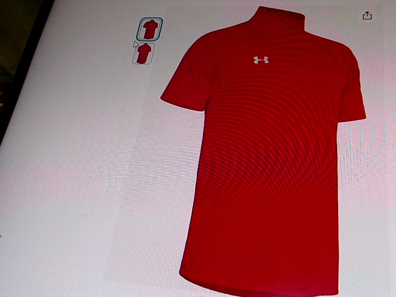 Under Armour Men's Red Short Sleeve Casual Shirt Medium