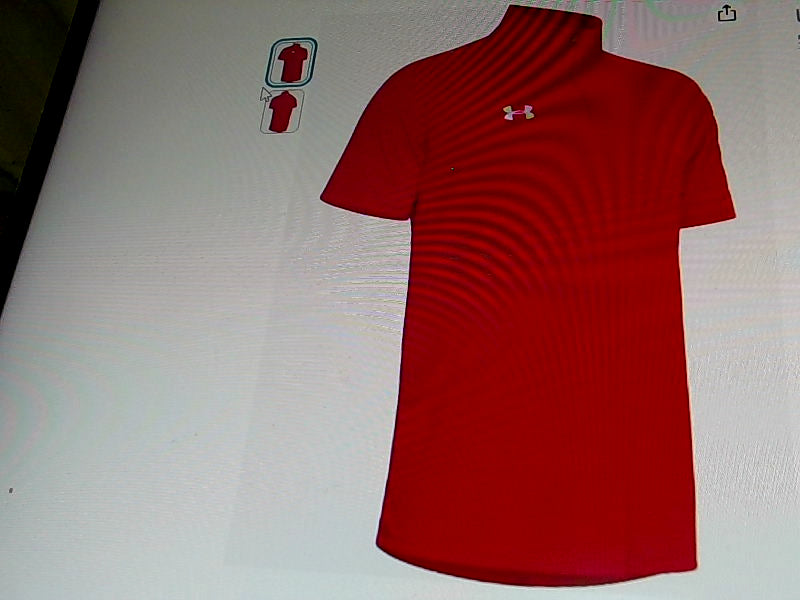 Under Armour Men's Red Short Sleeve Casual Shirt Medium