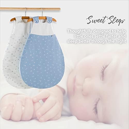 Quilted Cotton Sleep Sack 2.5 Tog Weight for Spring Fall Boys Girls 18-36 Months