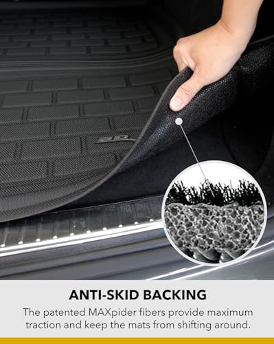 3D MAXpider Custom Fit Kagu Cargo Liner (Black) Compatible with Tesla Model Y 5-Seat 2020-2024 - Cargo Liner