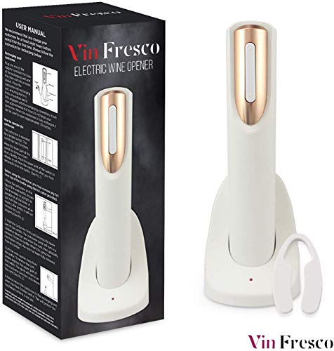 Vin Fresco Electric Wine Opener with Charging Base & Foil Cutter