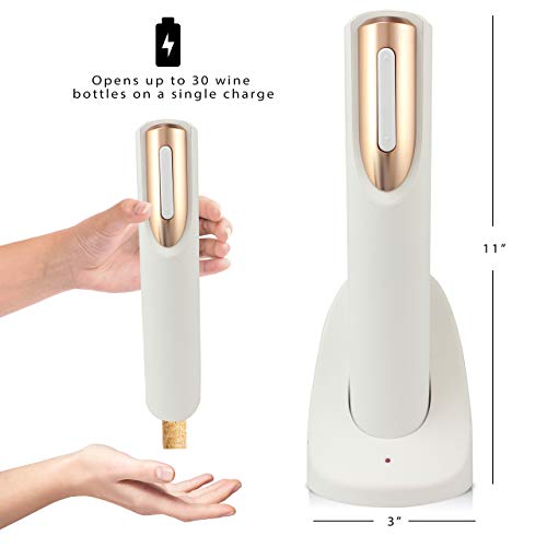 Vin Fresco Electric Wine Opener with Charging Base & Foil Cutter