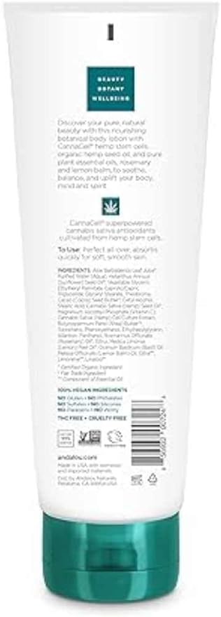 Andalou Naturals Cannacell Joyful Body Lotion 8 Oz