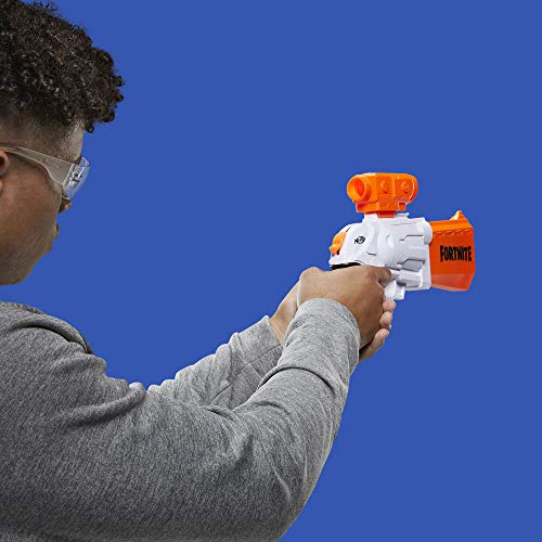 Nerf Fortnite Sr Blaster 4 Dart Hammer Action Removable Scope 8 Elite Darts