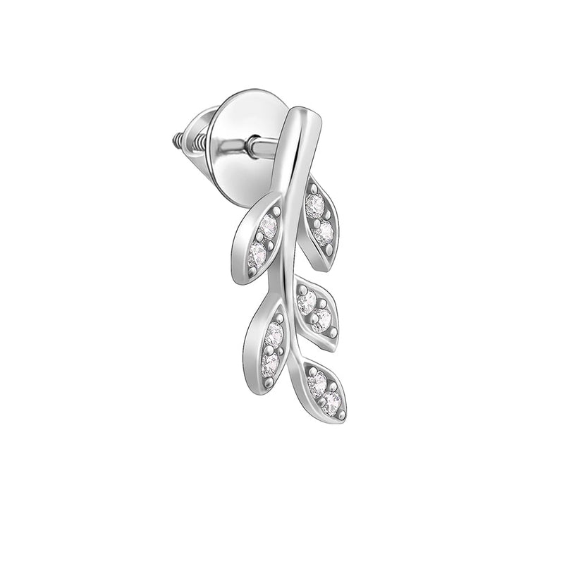 Giva 925 Sterling Silver Leaf Studs for Women’s and Girl’s Dangle Earrings