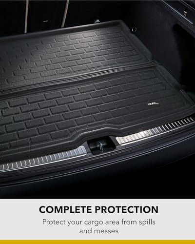 3D MAXpider Custom Fit Kagu Cargo Liner (Black) Compatible with Tesla Model Y 5-Seat 2020-2024 - Cargo Liner