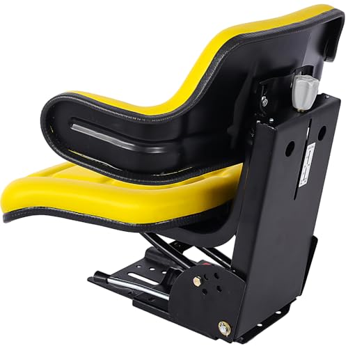 Zyzcoolm Waffle Style Tractor Suspension Seat With Tilt Fits 3900 5910 Yellow