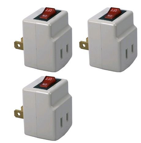 Bindmaster Single Port Power Adapter With on or Off Switch 3 Pack