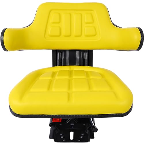 Zyzcoolm Waffle Style Tractor Suspension Seat With Tilt Fits 3900 5910 Yellow