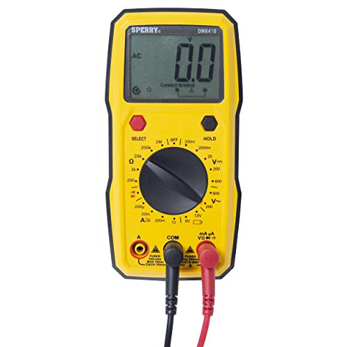 Sperry Instruments Dm6410 8 Function Digital Multimeter 600v Ac 1000v Dc Yellow