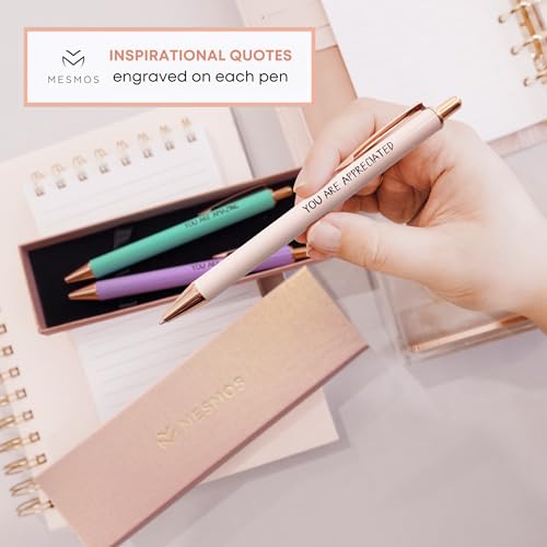 Mesmos Pastel Pens Set for Women Mindfulness & Self Care Gifts