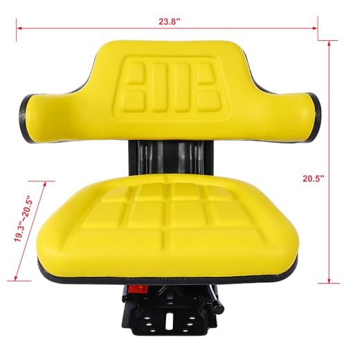 Zyzcoolm Waffle Style Tractor Suspension Seat With Tilt Fits 3900 5910 Yellow