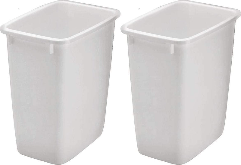 Rubbermaid 36qt White Open Wastebasket Pack of 2 - Durable Design