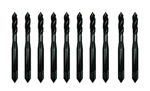 DelitonGude Metric M4 Machine Screw Tap 10 pcs Hss Spiral Flute Drill Taps Thread